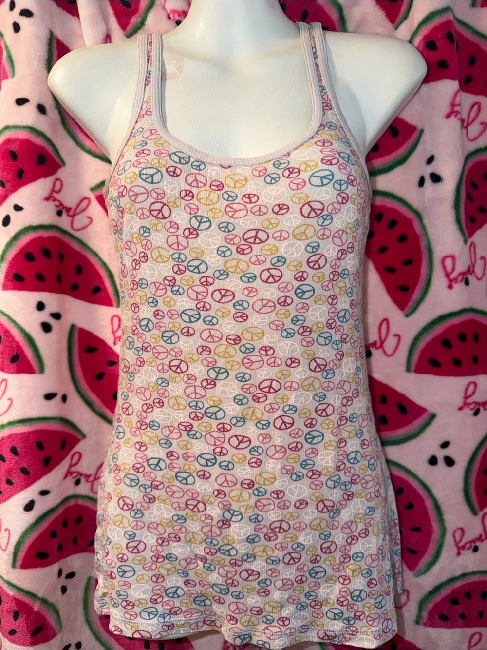 ☮️ Mossimo Supply Co. Tank Top with Multi-Color Peace Signs